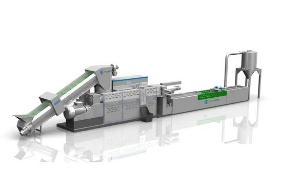 Riciclaggio della plastica di scarto PE/PP/PS/EPS Shopping Bag Film Flake Singola vite Singola doppia fase Granulatore in plastica Pellettizzatrice